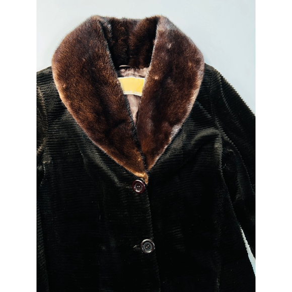Michael Kors Womans Coat Mink Fut Genuine Brown Coat Size M - Picture 10 of 16